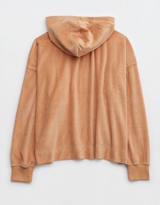 Aerie Velour Cropped Hoodie