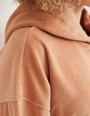 Aerie Velour Cropped Hoodie