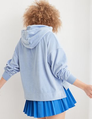 Aerie Velour Cropped Hoodie