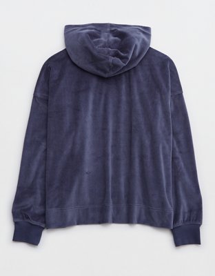 Aerie Velour Cropped Hoodie