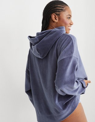 Aerie Velour Cropped Hoodie