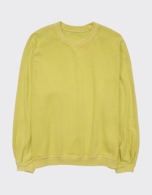 Aerie Sweatshirt con cuello redondo y mangas plisadas