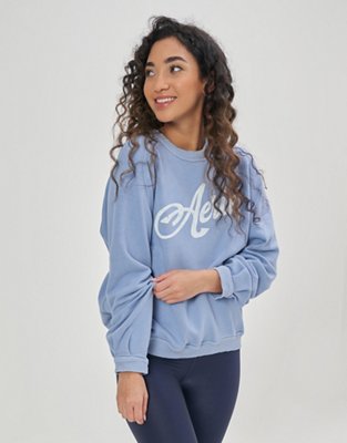 Aerie Pleated Sleeve Crew Sweatshirt