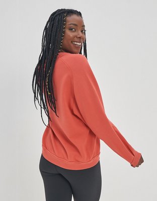 Aerie Pleated Sleeve Crew Sweatshirt