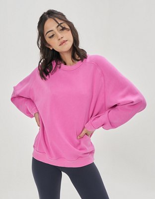 Aerie Pleated Sleeve Crew Sweatshirt