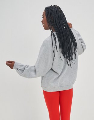 Aerie Pleated Sleeve Crew Sweatshirt