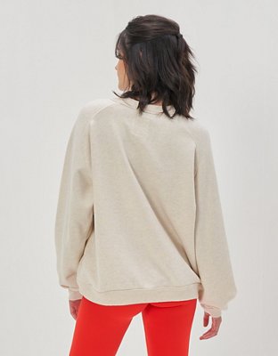 Aerie Pleated Sleeve Crew Sweatshirt