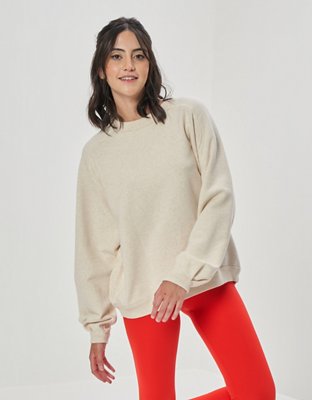Aerie Pleated Sleeve Crew Sweatshirt