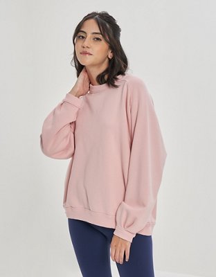 Aerie Pleated Sleeve Crew Sweatshirt