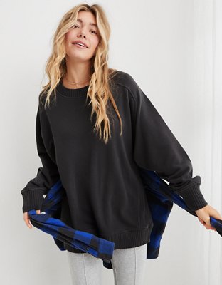 Aerie Down-To-Earth Sweatshirt con cuello redondo