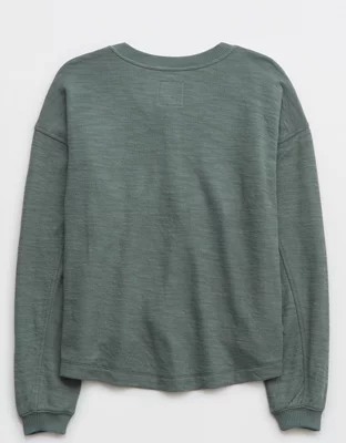 Aerie Henley Lightweight Sweatshirt