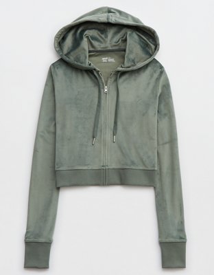 Aerie Groove On Velour Hoodie