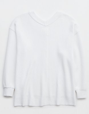 Aerie Wonder Textured V-Neck Sweatshirt