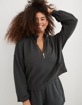 Aerie good vibes discount oversized quarter zip sweatshirt