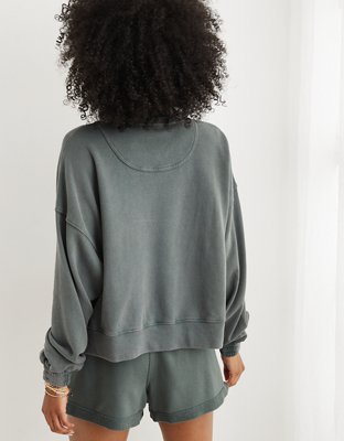 Aerie Chillax Quarter Zip Sweatshirt