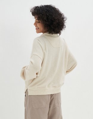 Aerie Chillax Quarter Zip Sweatshirt