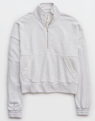 Aerie Sweatshirt Chillax con cierre de un cuarto
