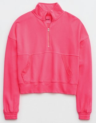 Aerie Sweatshirt Chillax con cierre de un cuarto