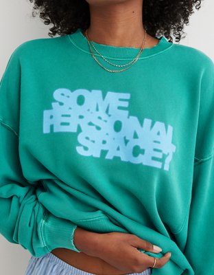 Aerie Chill Crew Sweatshirt Ghost