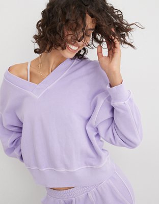 Aerie store purple sweater