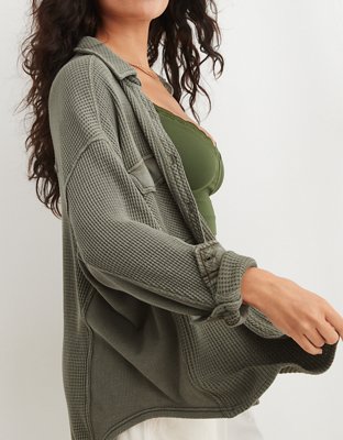Aerie LumberJane Waffle Shirt