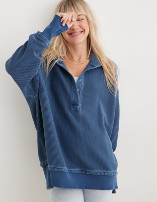 Aerie quarter best sale zip tunic sweatshirt