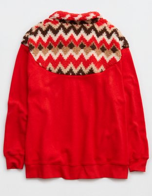 Aerie Hometown Holiday Quarter Zip Sweatshirt