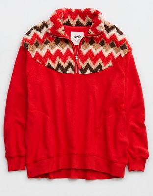 Aerie cozy clearance quarter zip sweatshirt