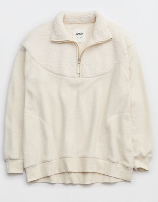 Aerie sherpa discount quarter zip sweater