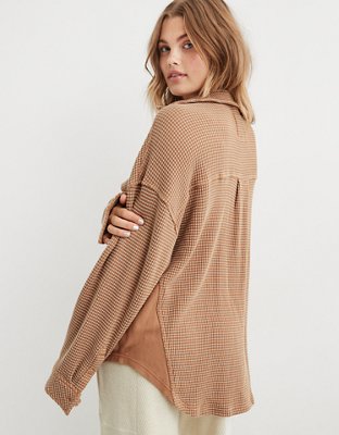 Aerie LumberJane Waffle Shirt