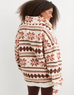 Aerie Hometown Holiday Quarter Zip Sweatshirt