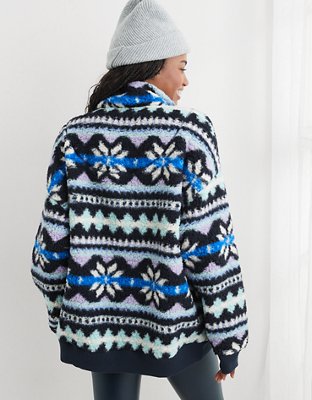Aerie Hometown Holiday Quarter Zip Sweatshirt