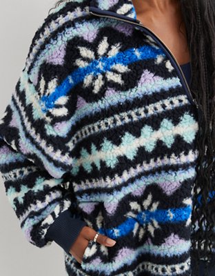 Aerie Hometown Holiday Quarter Zip Sweatshirt