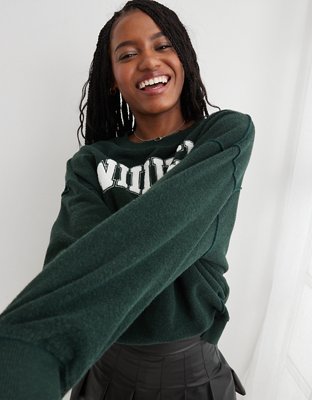 Aerie Sunday Soft Lace Up Sweatshirt in Sycamore Green - $39 (35