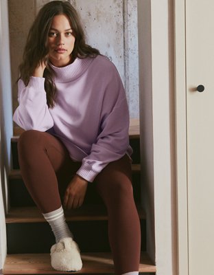 Aerie cozy mock neck sales sweatshirt