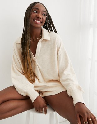 Aerie Endless Summer Polo Sweatshirt