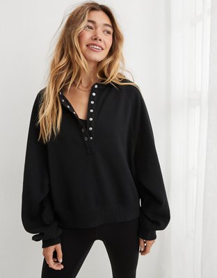 Quarter button 2025 up sweatshirt