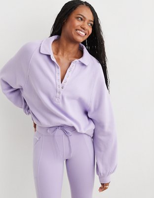 Aerie Sweatshirt con Broches de un Cuarto