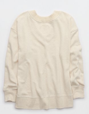 Aerie Sweater Trim V-Neck Sweatshirt