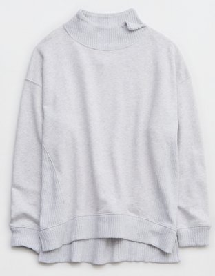 Aerie Down-To-Earth Oversized Mockneck Sweatshirt