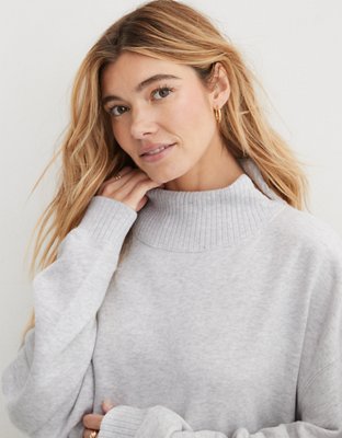 Mock neck sweatshirt online women's