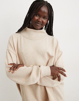 Aerie Down-To-Earth Oversized Mockneck Sweatshirt