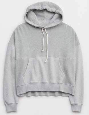 Aerie Textured Cropped Hoodie