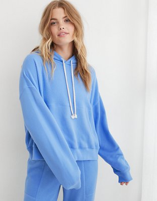 Aerie Blue Hoodie Size Small Pajama Hoodie Comfy Clothes For women