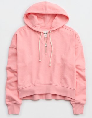 Aerie Cropped Waffle Hoodie