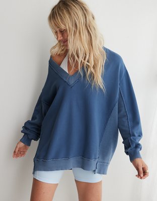 Aerie Vacay Every Day V Neck Sweatshirt