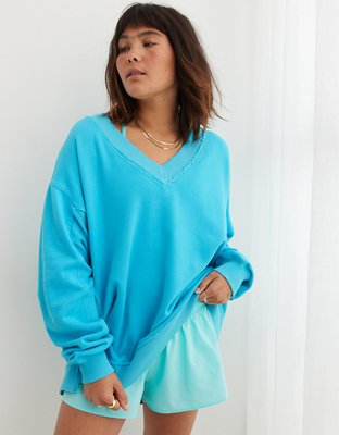 Buy Aerie Lace Up Oversized Sweatshirt online