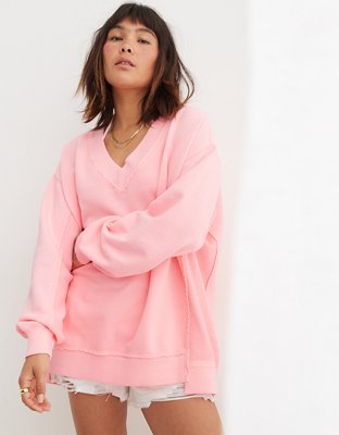 Aerie Cropped Open Neck Hoodie