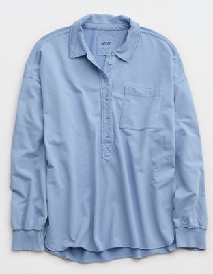 Aerie Take It Easy Popover Polo Sweatshirt