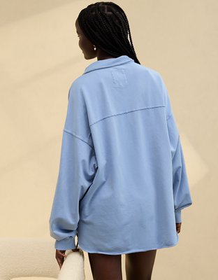 Aerie Take It Easy Popover Polo Sweatshirt